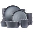 thumbnail image 1 of Elama Luxmatte Contemporary Dinnerware Set, 20 Piece, Dark Grey, 1 of 10