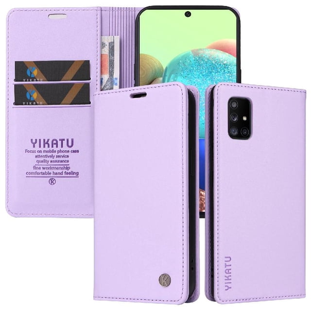 Funda para Samsung Galaxy A71 5G Estuche de Cuero PU Tipo Cartera con Ranuras para Tarjetas y Cierre Magnético