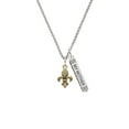 thumbnail image 2 of Delight Jewelry Goldtone Fleur de Lis Silvertone Always My Mother Bar Charm Necklace, 23", 2 of 4