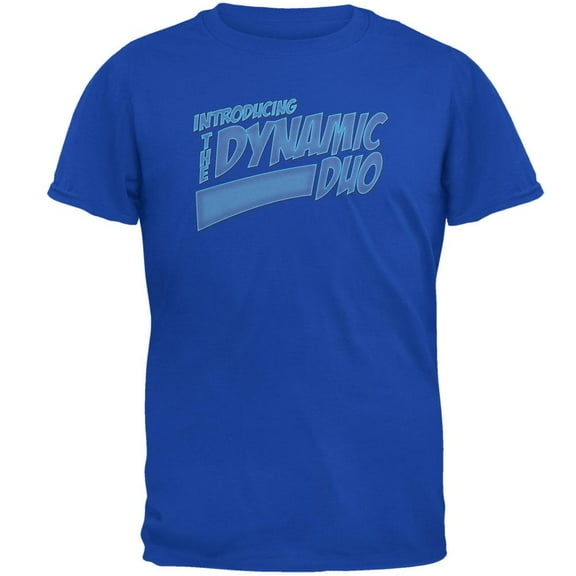 Dynamic Duo Funny Comic Book Royal Adult T-Shirt - Small