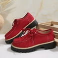 thumbnail image 6 of Women’s Suede Tassel Platform Loafers, Comfortable Lace-Up Shoes for Fall/Winter Commutes, School Days, and Casual Office Looks, 6 of 9