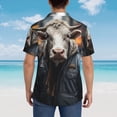 thumbnail image 3 of Lsque Surrealist Cow pattern Hawaiian Shirt for Men, Unisex Summer Beach Casual Short Sleeve Button Down Shirts-Medium, 3 of 9
