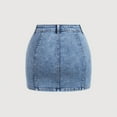 thumbnail image 4 of Teens Skirts for Girls Baby Slim Fit Front Pocket Denim Summer Casual Skirt Child Girl Short Skirt 15 T, 4 of 5