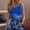 #150-Blue, variant on Haivin Women's Summer Printed Button-Down V-Neck Vest, Casual and Comfortable for Daily Wear and Outing