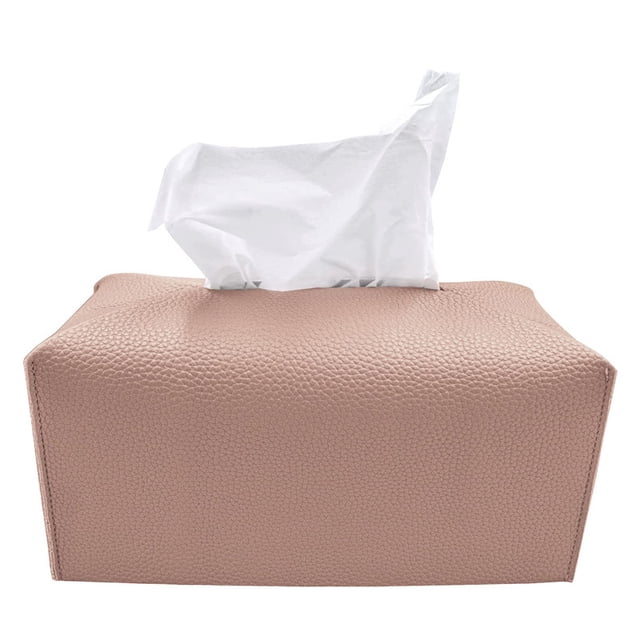 Caja de pañuelos de estilo nórdico para el hogar, sala de estar, mesa de café, escritorio, caja de papel a prueba de polvo, caja de almacenamiento de pañuelos de cuero para automóvil, venta al por