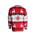 thumbnail image 5 of Liacowi Mommy and Me Christmas Sweater Long Sleeve Snowflake Print Pullover Jumper Tops for Women＆Boys＆Girls, 5 of 8