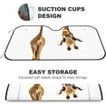 thumbnail image 4 of GZHJMY Car Windshield Sunshade Fun Cute Giraffe, Foldable Car Visor Front Window Sun Shade for SUV Car 55 x 27.5 inch Keep Vehicle Cool, 4 of 6