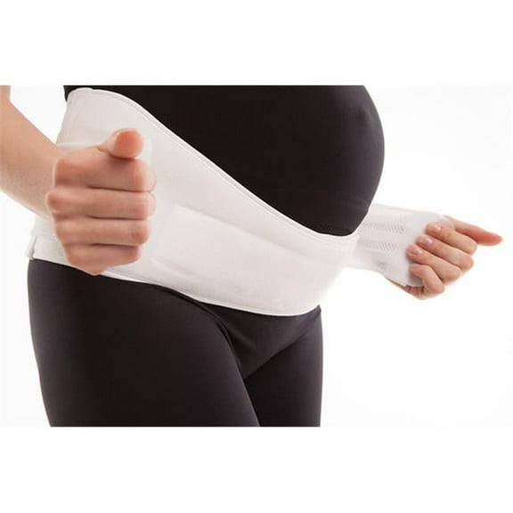 G MS-96 i L W 6 in. Deluxe Breathable Maternity Medium Support Belt, White - Large