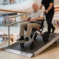 thumbnail image 7 of Foldable Transport Wheelchair for Adults & Seniors, 15.75 Inch Wide Seat, Lightweight Aluminum Frame, All-Terrain Wheels with Shock Absorber, Airplane Friendly Portable Wheelchair for Travel, 7 of 7
