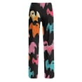 thumbnail image 4 of Garbnen Halloween Pajamas Women Pants Ghost Print Women's Lounge Pants Comfy Cute Elastic Waist Fall Winter Wide Leg Sleep Pants for Women Black XXL, 4 of 7