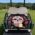 thumbnail image 2 of Yuyamidu Hippie Skull Club Car Back Seat Blanket with Pockets Flowers Golf Cart Seat Towel Blanket Comfortable Cart Seat Cushion Accessories, 2 of 8