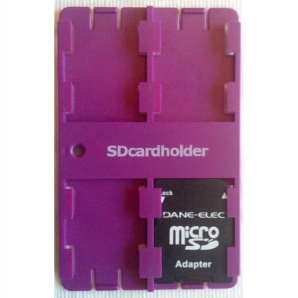 Standard SD Card Holder Credit Card Size Secure Digital Memory Card Case (Purple) Beware of Cheap Chinese Knock Offs!!!