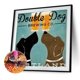 thumbnail image 1 of Cuadros Decorativos Kit de pintura de diamante de taladro redondo completo de perros dobles DIY 5D artesanía (A4194) Tmvgtek embutido en tela, 1 of 7
