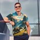 thumbnail image 4 of Balery Valley River Dinosaur Camisa Polo de Hombre con Estampado, de Manga Corta y Tejido Medio, Camisa Tipo Golf Polo-XX-Large, 4 of 6