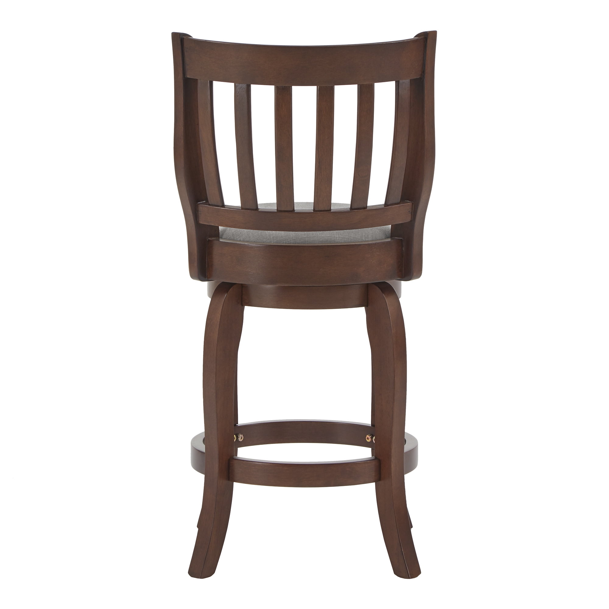 Weston Home Morgan Linen High Back Swivel Counter Height Stool, Grey