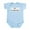Sky Blue, variant on CafePress - Hi, I'm New Here Infant Bodysuit - Baby Light Bodysuit, Size Newborn - 24 Months