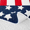 thumbnail image 5 of Manfei Stars Stripe Twin Quilt Set,Patriotic American Flag Twin Coverlet Set,Red Navy,2 Pieces, 5 of 7