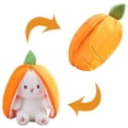 thumbnail image 2 of Easter Stuffed Bunny Doll Pillow Floppy Cute Rabbit With Carrot/strawberry Shaped Soft Plush Hugging Toy Gift, 2 of 3
