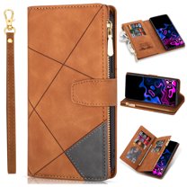 Case for Google Pixel 6 Pro 5G 2021, Allytech Premium PU Leather Stand Removable Hand Strap Zipper Wallet [9 Card Slots] Magnetic Closure Full Protective Case for Google Pixel 6 Pro (6.7" 2021), Brown