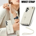 thumbnail image 2 of for Samsung Galaxy S23 FE Case, Wallet Phone PU Leather Case with Card Holder Crossbody Cover for Women Girls Strap Wristlet RFID Blocking Shockproof Protective Cover for Samsung S23 FE, White, 2 of 9