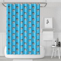 French Bulldog Shower Curtain 72"x72" ,Bathroom Decorative Shower Curtains Set with 12 Hooks,Modern Waterproof Washable Shower Curtain