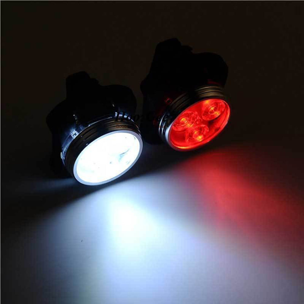 Cycling Bicycle Bike 3 LED Head Front With USB Rechargeable Tail Clip Light Lamp 
