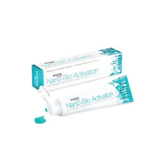 Whiter Image Nano Bio Spotless White Teeth Whitening Toothpaste to Fight Deep-Seated Cavities and Eliminate Plaque Build-Up + Strengthen Enamel, 140G
