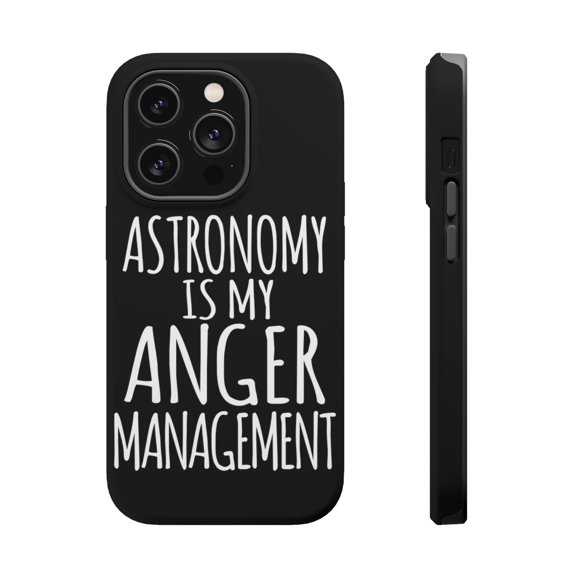 DistinctInk MagSafe Tough Case for Apple iPhone 15 Pro (6.1" Screen) - Astronomy is My Anger Management - Wireless Charging Compatible