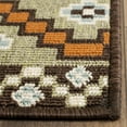 thumbnail image 5 of SAFAVIEH Veranda Luwig Geometric Indoor/Outdoor Area Rug, Terracotta/Chocolate, 5'3" x 5'3" Square, 5 of 7