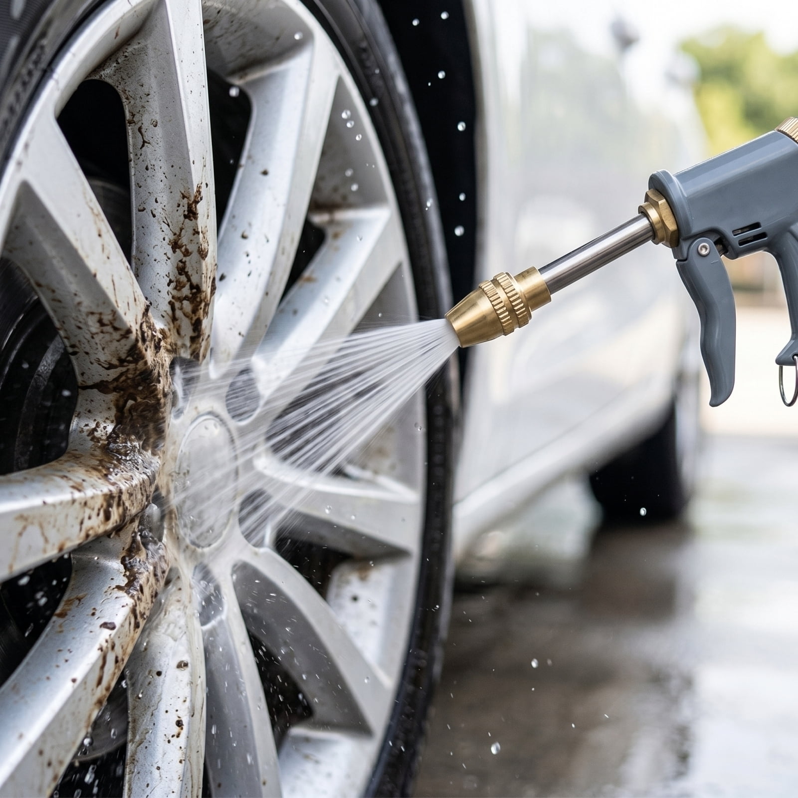 High Pressure Hose Nozzle Heavy Duty Brass Garden Hose Nozzle Direct Jet Stream Water Hose Nozzle for Car Washing Patio Cleaning Watering