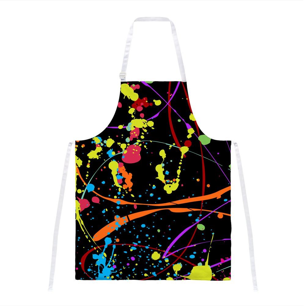 Splatter Paint Black All Over Apron