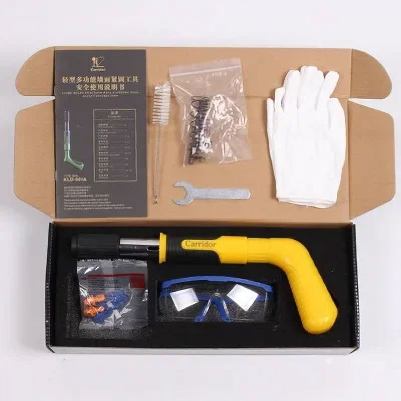 Low Noise Rivet Tool & Wire Slotting Device, Nail Gun for Home DIY - Quiet Installation Kit