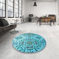 thumbnail image 4 of Ahgly Company Machine Washable Indoor Rectangle Transitional Light Sea Green Area Rugs, 6' x 9', 4 of 7