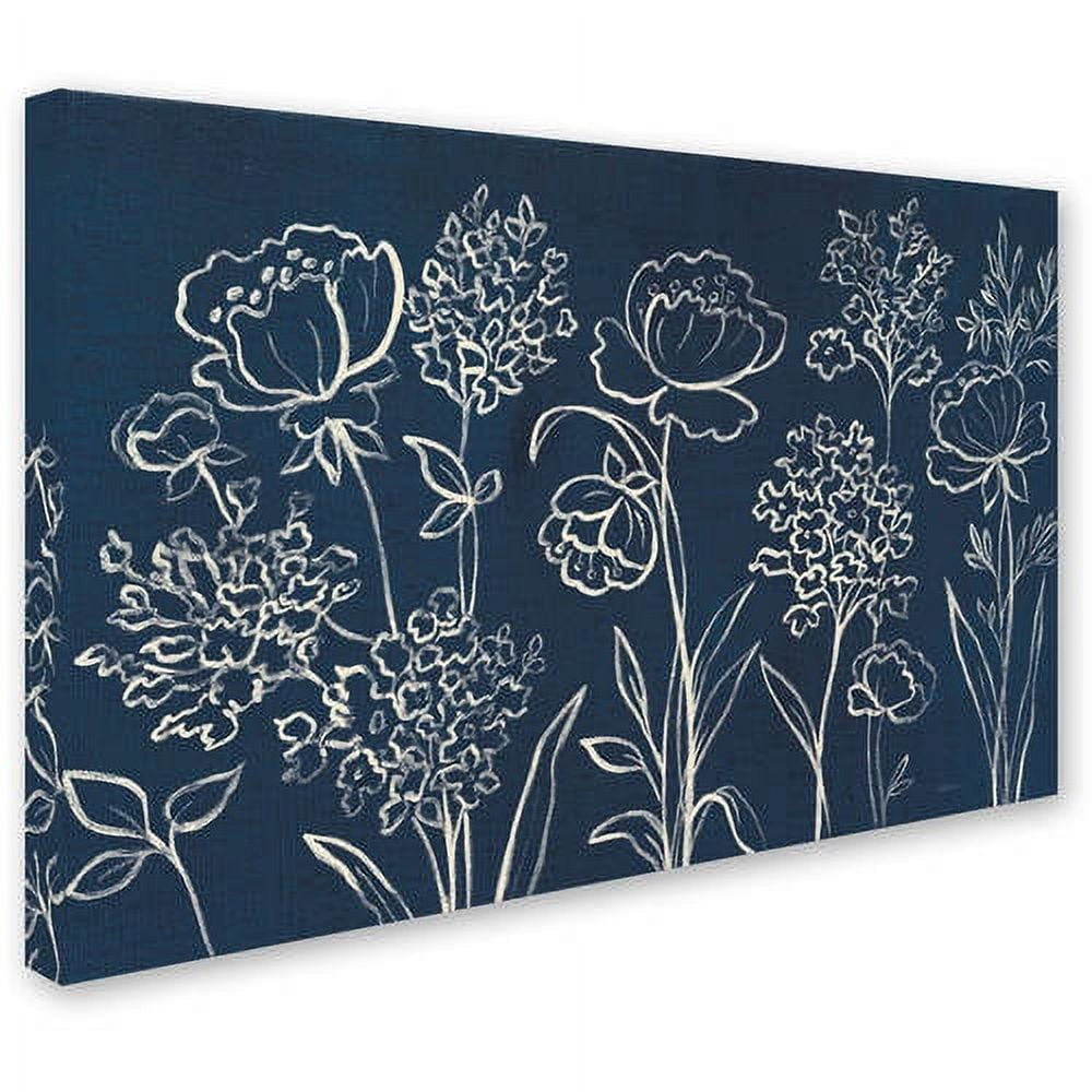 Trademark Fine Art "Indigo Floral I" Canvas Art by Silvia Vassileva