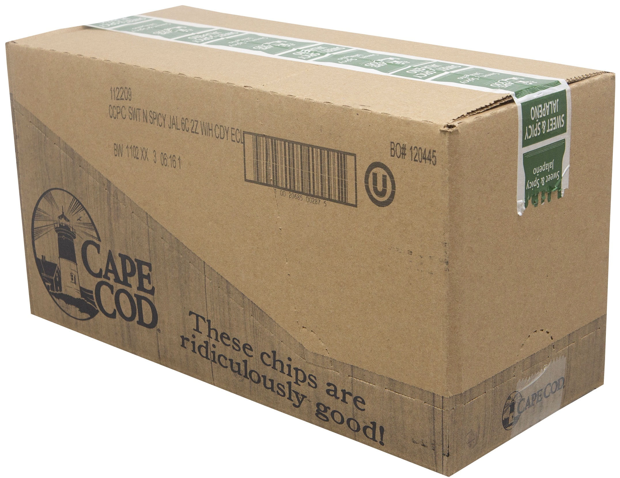 Cape Cod 790112209 Jalapeno Potato Chip 6-2 Ounce(Price/Case)