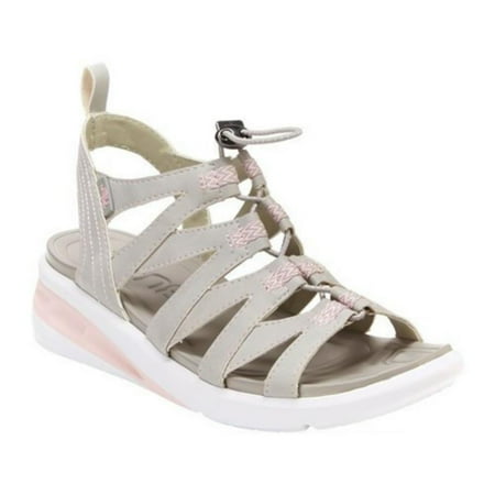 

Women s Cushioning PU Roman Sandals Thick Platform Heeled Shoes Gladiator Drawstring Open Toes Shoes for Vacation Daily 35 Creamy-white