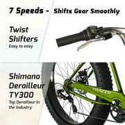 Tracer Avalon GT7 26 Beach Cruiser Bike, Hi-Ten Steel Frame, Matte Green, 7 Speed, Disc Brake, for Men