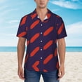 thumbnail image 4 of Sausage Hawaiian Shirts For Men, Summer Short-Sleeve Relaxed-Fit Button-Down Shirts Small, 4 of 9