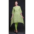 thumbnail image 2 of Bimba Green Ranunculus Floral Indian Tunic Tops For Girls Printed Casual Top For Women Ethnic Kurti XSmall, 2 of 6