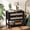 Black, variant on FANRAL Rattan Large Nightstand,27.6"H Wood Tall Night Stand,Wide Modern 3 Drawers,Boho Bedside Table Narrow Side Table for Bedroom Living Room,Natural Oak