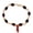 G red beads, variant on Black Azabache Hand Figa Charm Stainless Steel Link Chain Necklace Bracelet for Women Men 18K Gold Plated Good Luck Kabbalah Evil Eye Amulet Bracelet Protection Jewelry