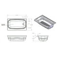 thumbnail image 2 of BATHTUB 24 X 40 X 14 RH DRAIN WHITE, 2 of 2