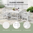 thumbnail image 5 of WestinTrends Ashore Outdoor HDPE 36" Square Patio Dining Table with Umbrella Hole, White, 5 of 12