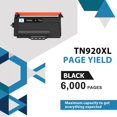 thumbnail image 4 of Cartucho de tóner inkalfa TN920XL TN920 negro, paquete de 2 unidades Brother, 4 of 7
