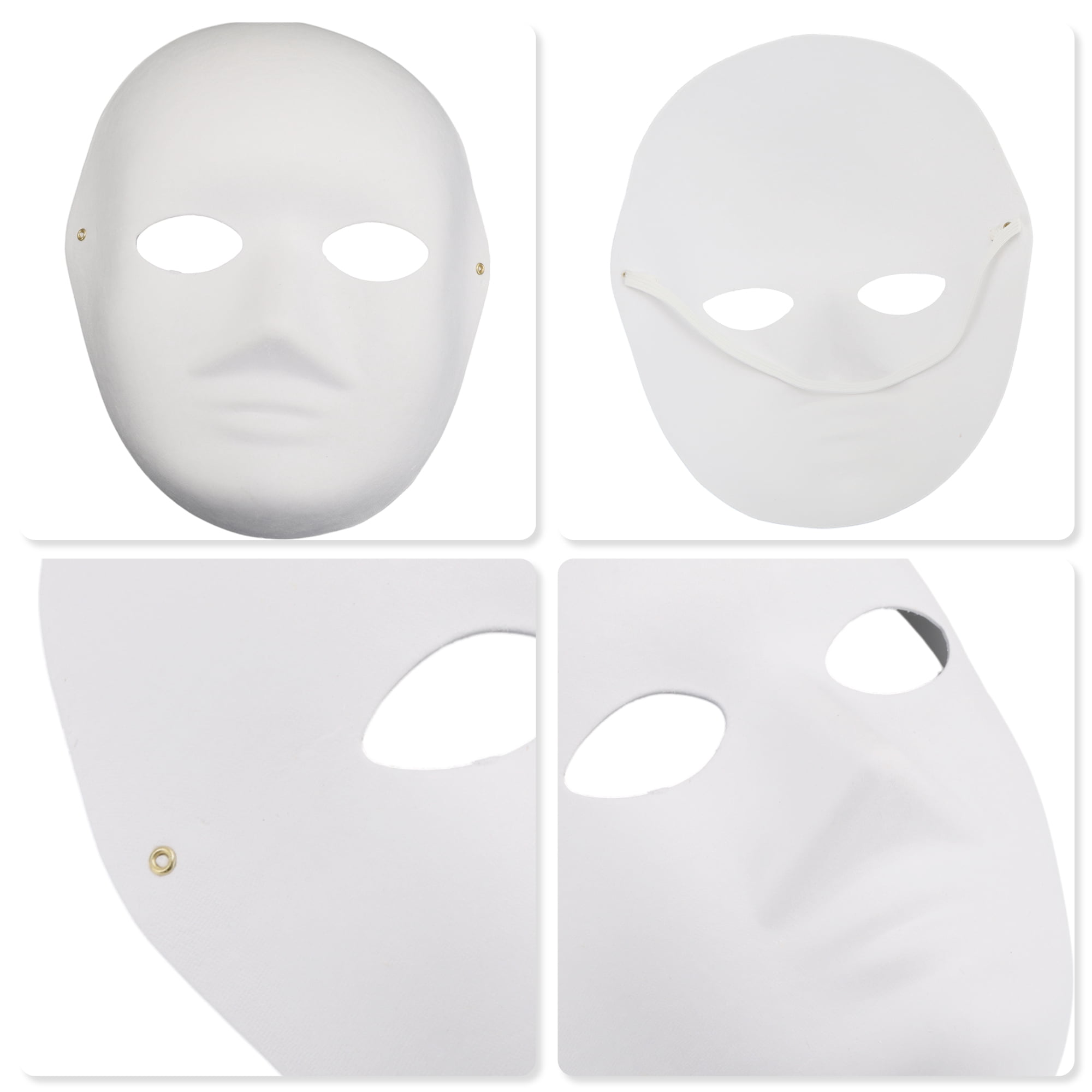 Unique Bargains 1 Pack Elegant Hand-Painted Party Mask White Pattern 2
