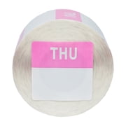 THURSDAY (Day of the Week) Labels, Pink/White, 500 labels per roll, 1-9/16 x 1-9/16 or 40mmx40mm, 1 Roll