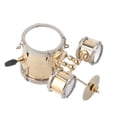 thumbnail image 1 of Mini Drum Set, Brass Mini Instruments Toy Drum with Box for Ornament, 1 of 7