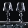 thumbnail image 3 of Glass Tea Light Candle Holder Desk Lamp Shape Candle Holder Table LED Candle Holder for Wedding Birthday Party Decoration, 3 of 8