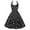 Black, variant on Fesfesfes Ladies Retro Polka Dot Halter Neck Wind Waist Belt Dress Women Gowns Thin And Big Swing Dress Tops on