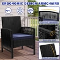 thumbnail image 4 of Patio Furniture Set on Sale, 4 Pieces Outdoor Rattan Conversation Sofa Set, All-Weather Wicker Patio Sets, Cushioned Sofa and Coffee Table for Garden Deck Courtyard, Nevy, 4 of 10